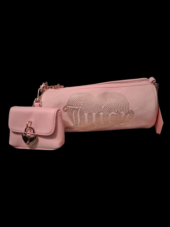 Juicy Couture Light Pink Rhinestone Heart Mini Shoulder Bag